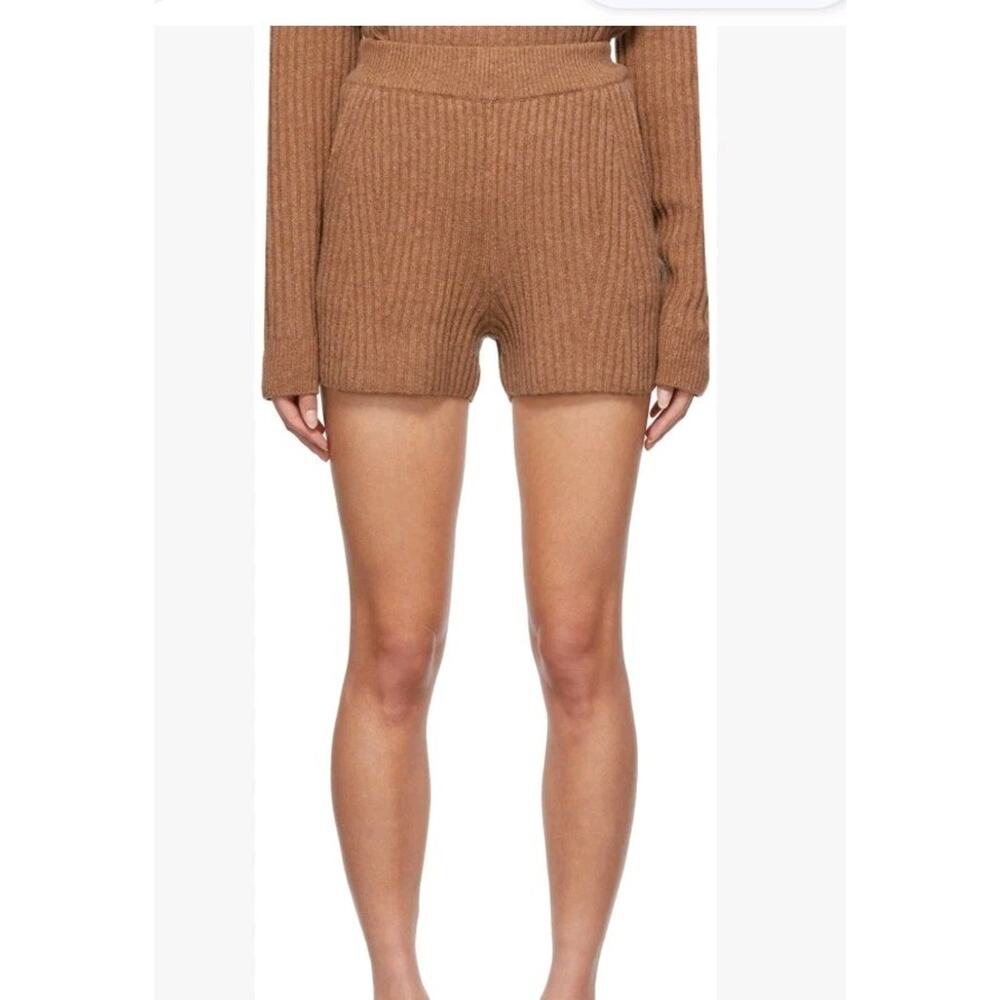 Rag & Bone Maxine Knit Shorts Ribbed X-Fine Merino Wool Lounge Sz M Quiet Luxury - Picture 11 of 11